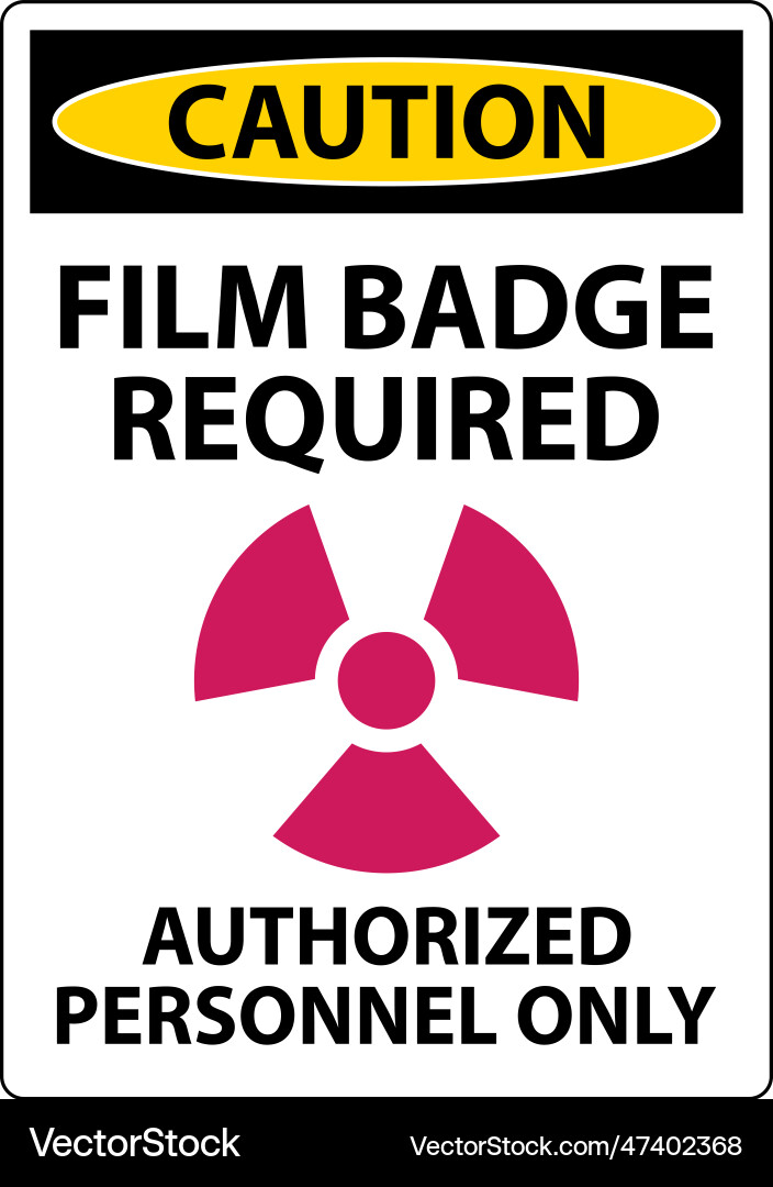 Achtung Film Badge erforderlich nur sign Achtung Film Badge erforderlich nur sign vektorbild