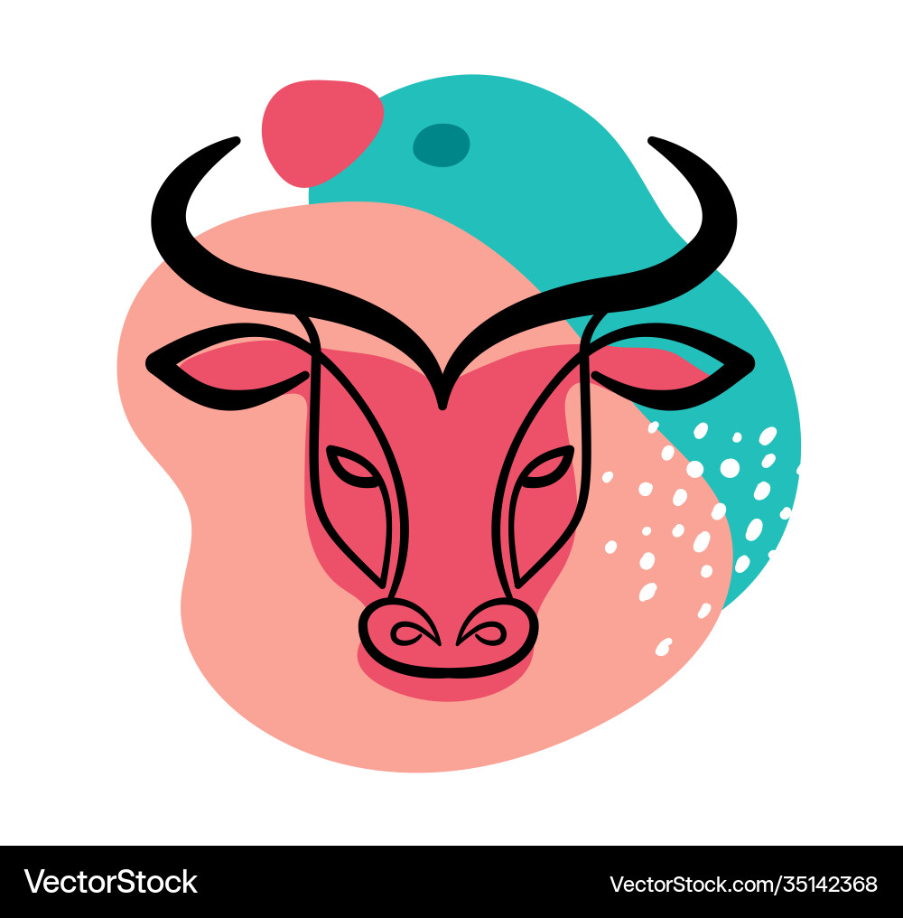 Chinese new year 2021 ox red cow Chinese new year 2021 ox red cow vector image