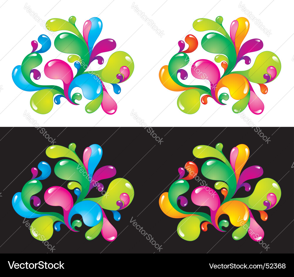 Colorful splashes Royalty Free Vector Image - VectorStock