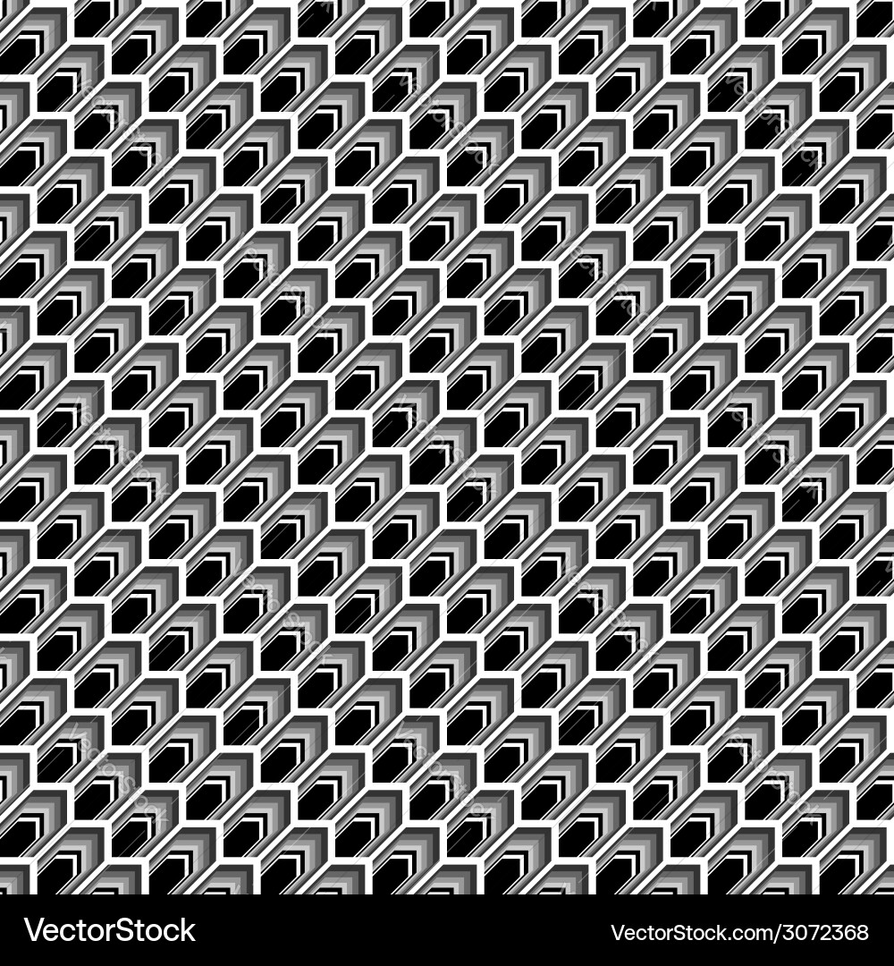 Design seamless monochrome hexagon pattern Vector Image