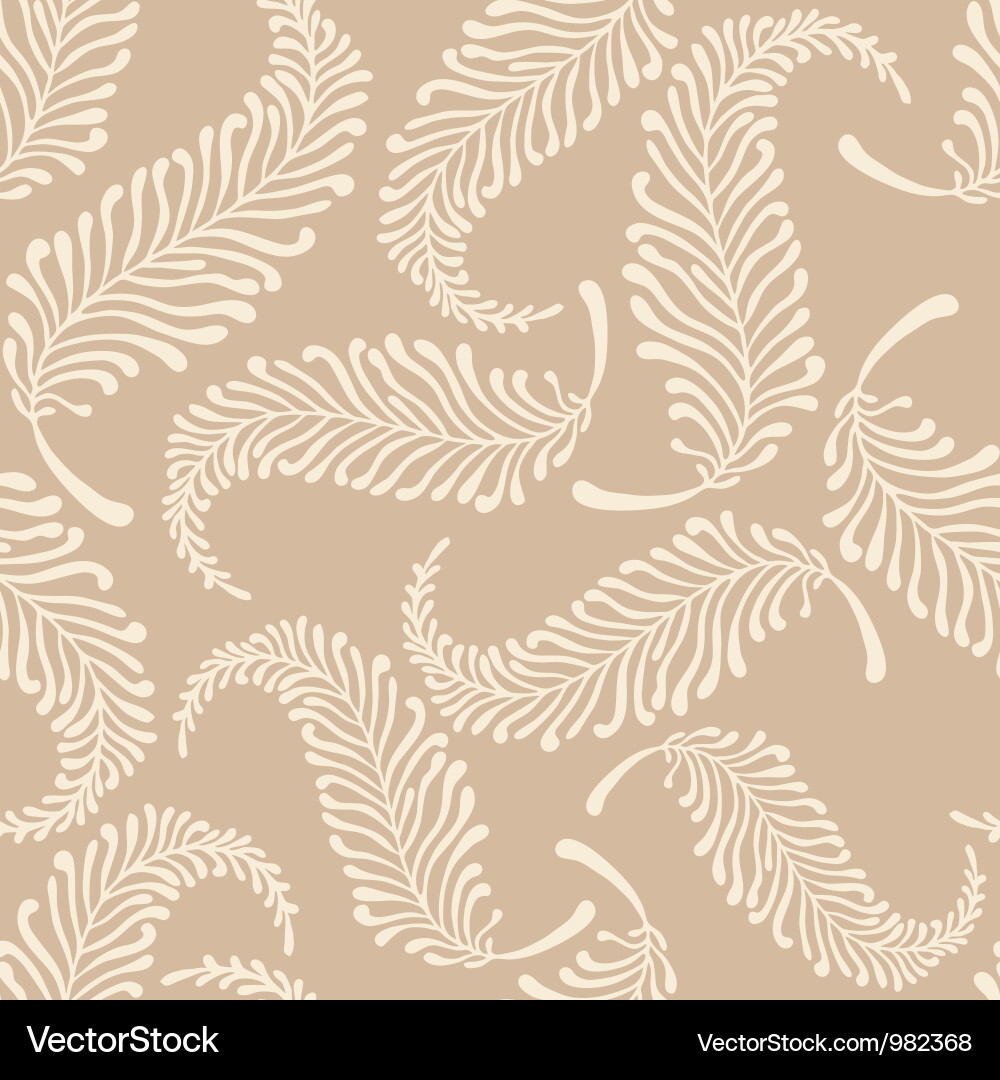 Elegant White Feather Pattern vector image
