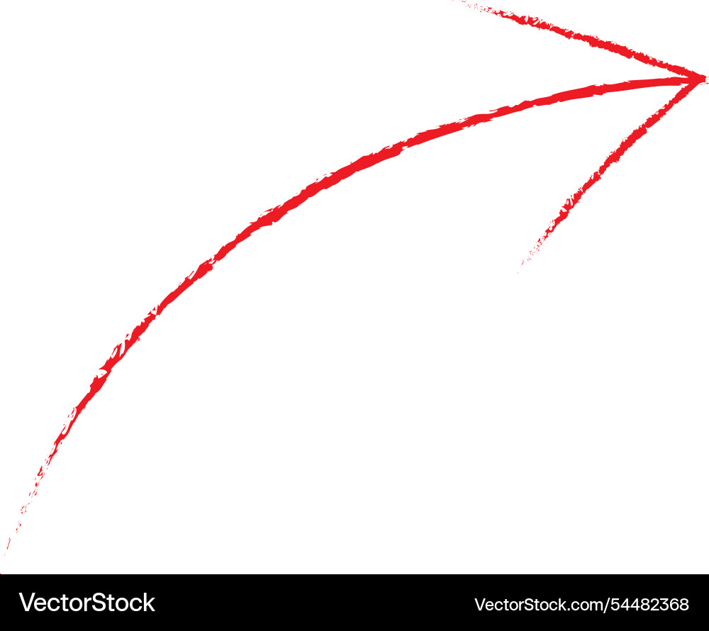 Grungy red arrow pointing right vector image