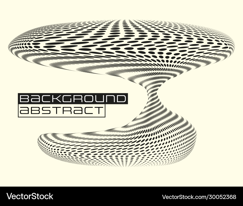 Halftone abstract rounded design element vector image