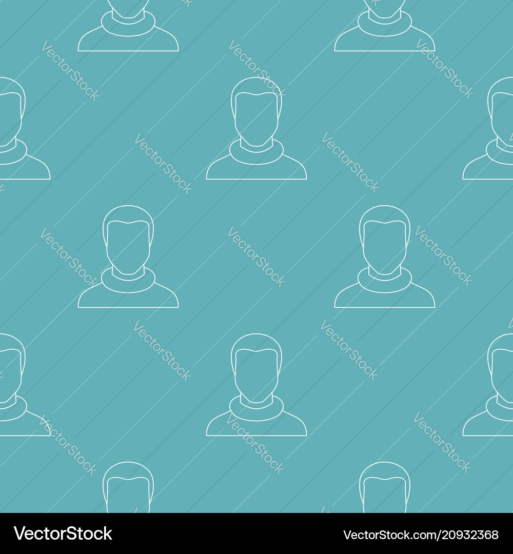 Man avatar pattern seamless Man avatar pattern seamless vector image