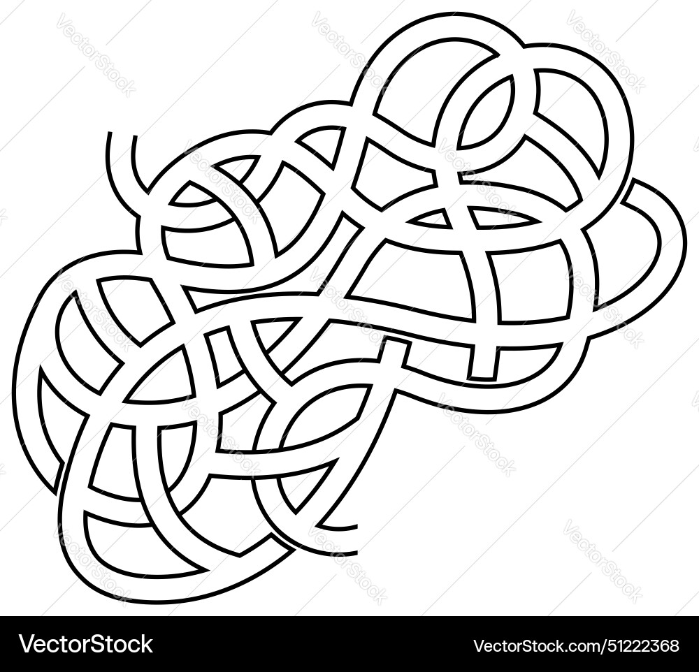 Maze labyrinth with entry and exit Vector Image