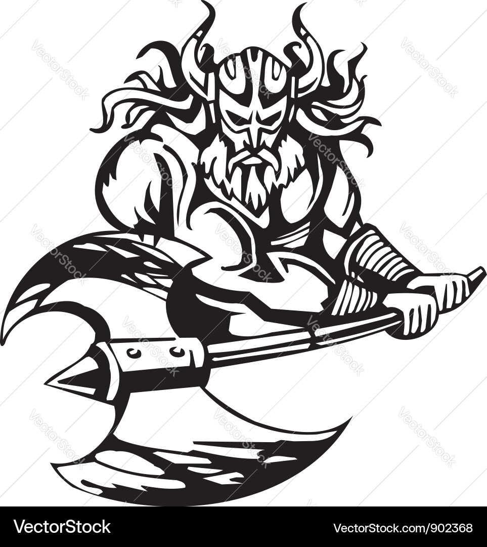 Nordic Viking Warrior vector image