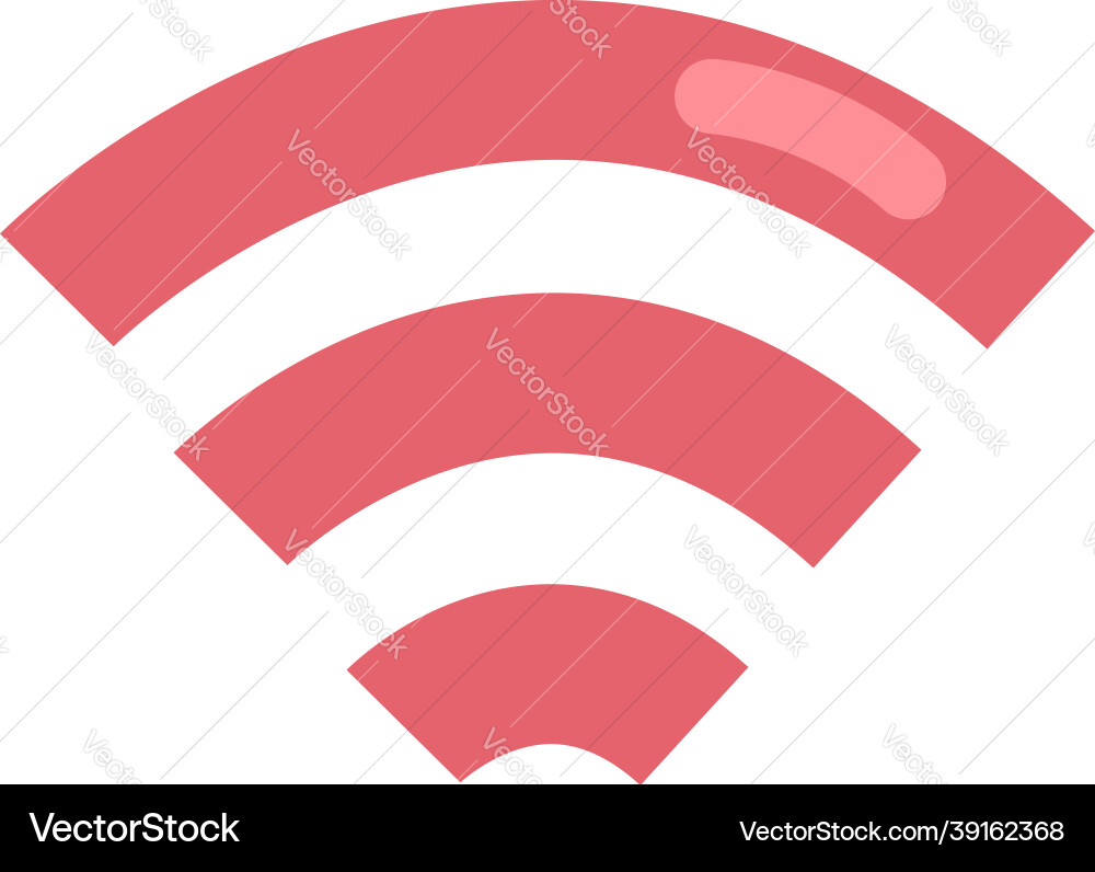 Red wifi connection on a white background vector image