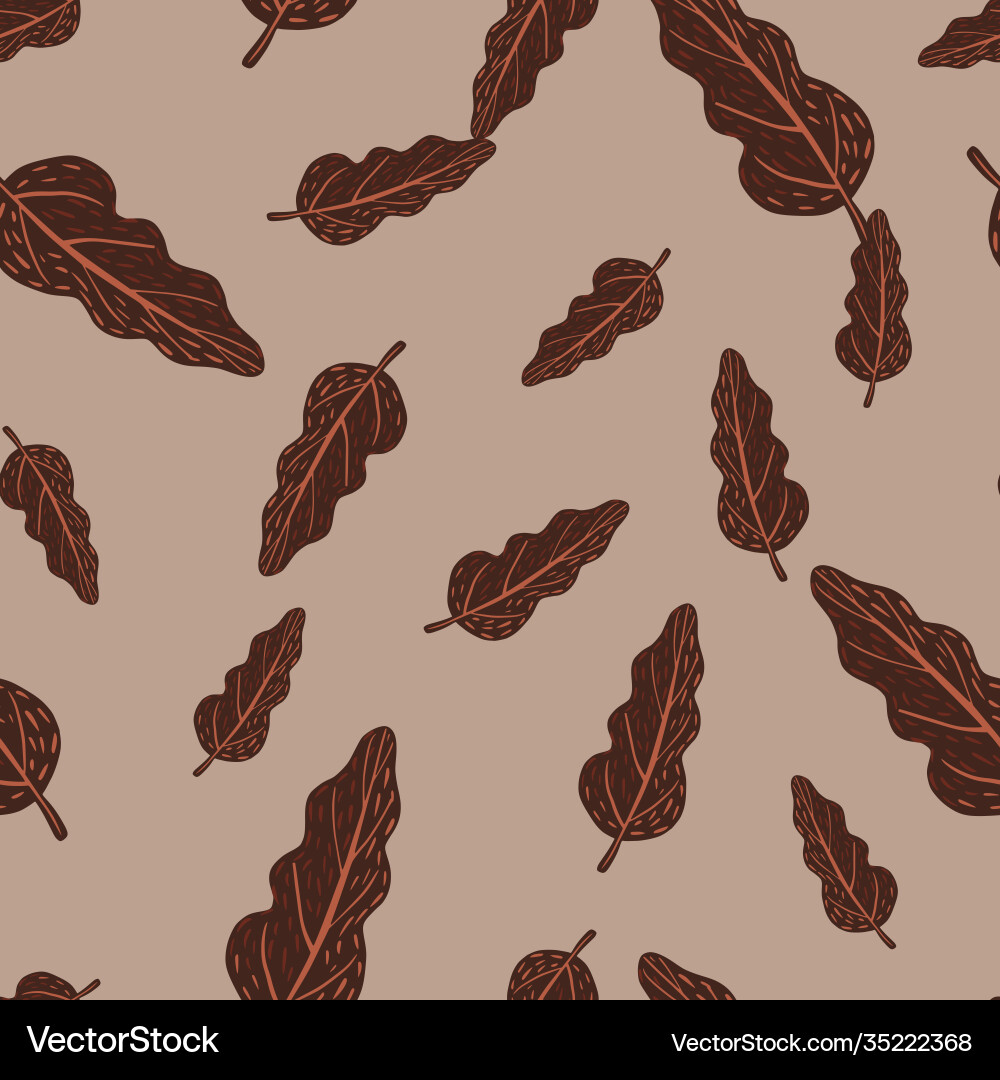 Seamless fall pattern with brown random tree Seamless fall pattern with brown random tree vector image