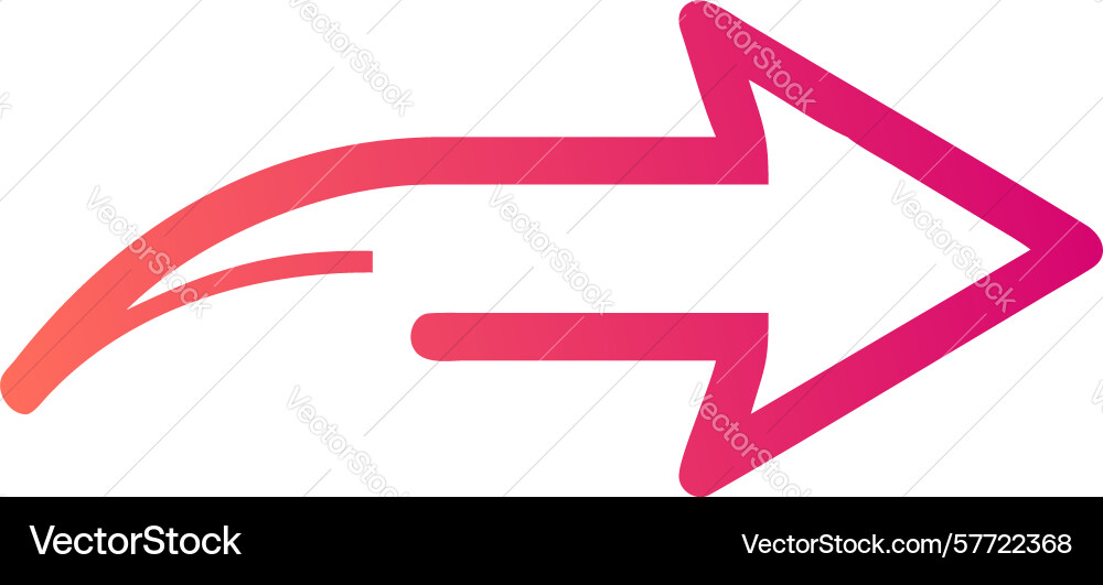Simple bold right-pointing arrow icon for vector image