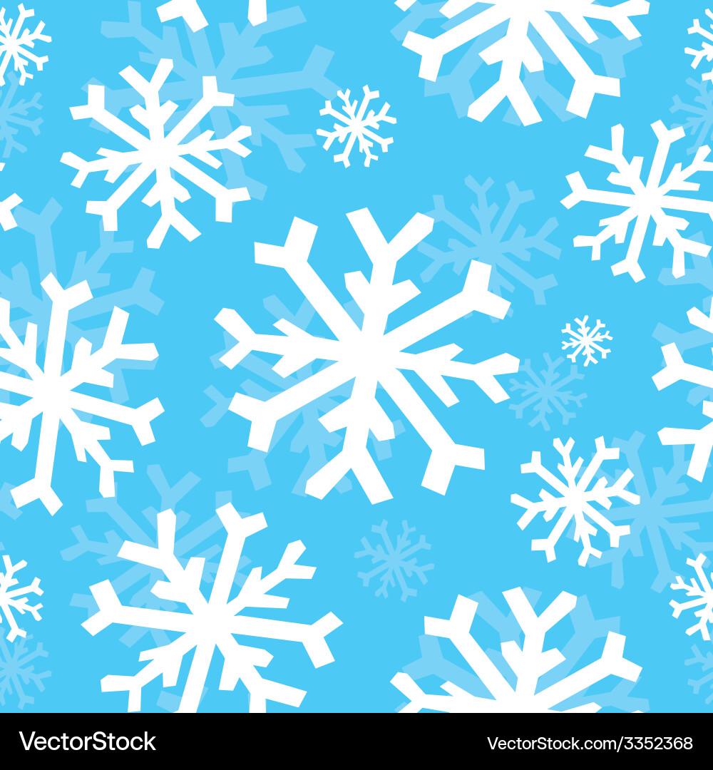 Snowflakes pattern vector image