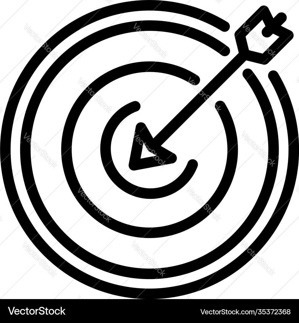 Target solving icon outline style Target solving icon outline style Vector Image
