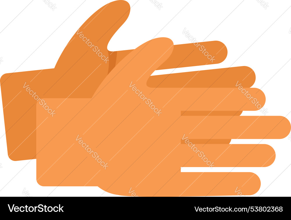 Two hands clapping showing approval and support Vector Image