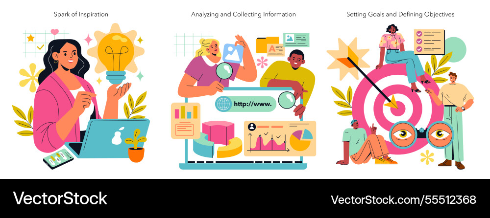Workflow flat vector image