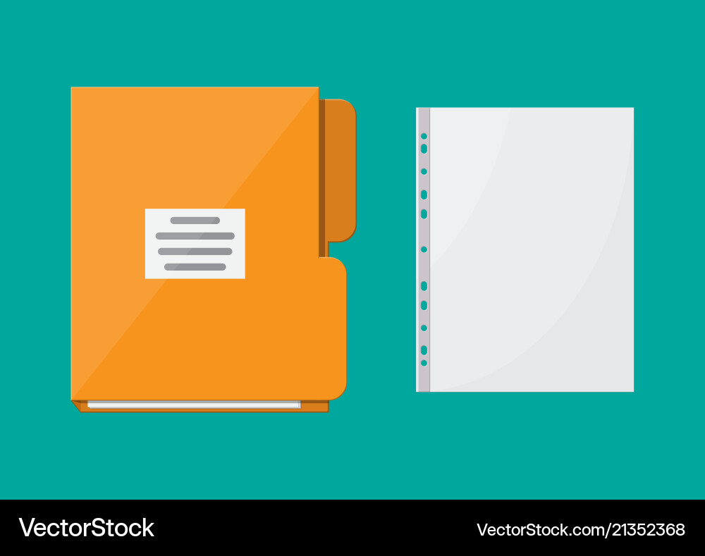 Yellow File Folder - Document Storage vector image