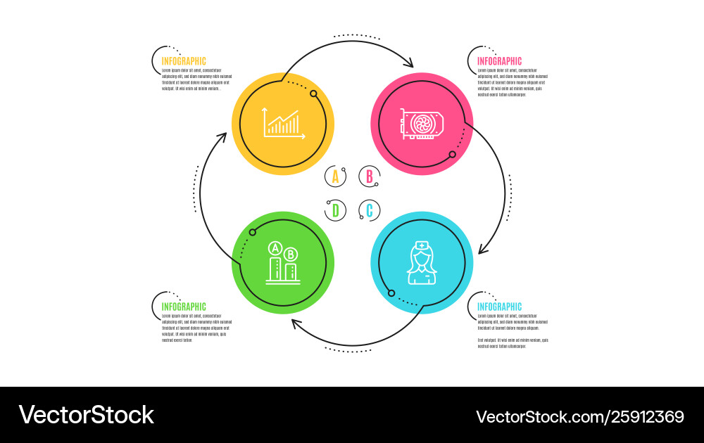 Ab testing graph and gpu icons set hospital Ab testing graph and gpu icons set hospital vector image