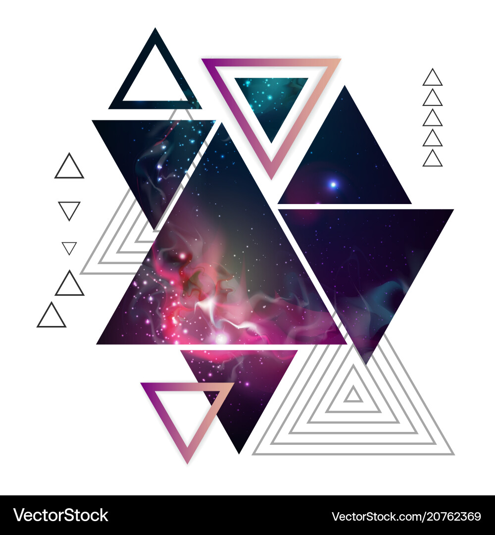 Abstract hipster polygonal triangle background Vector Image