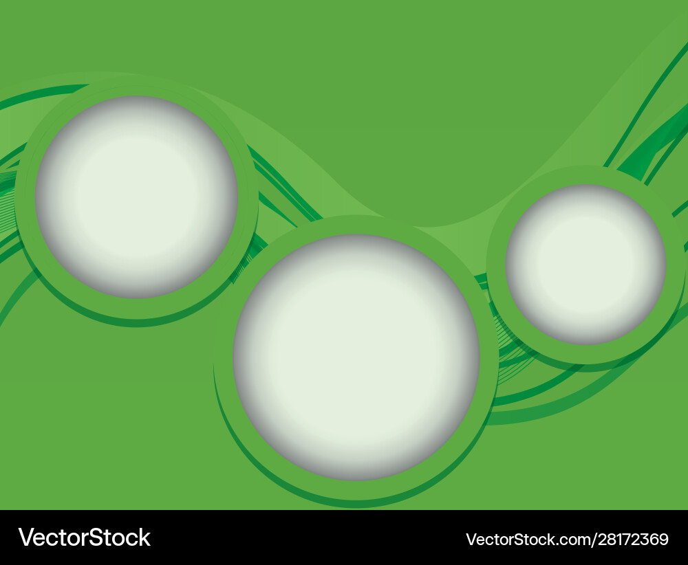 Background design with abstract patterns in green vector image