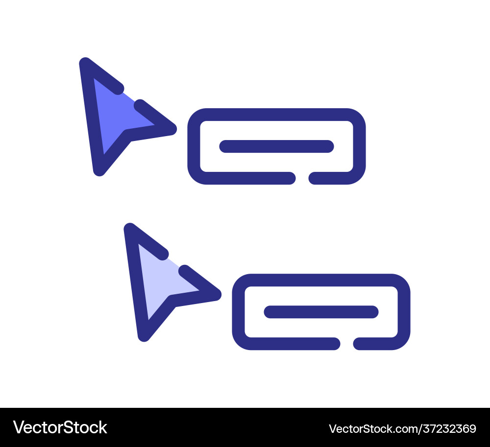 Collaboration realtime cursor single isolated Collaboration realtime cursor single isolated vector image