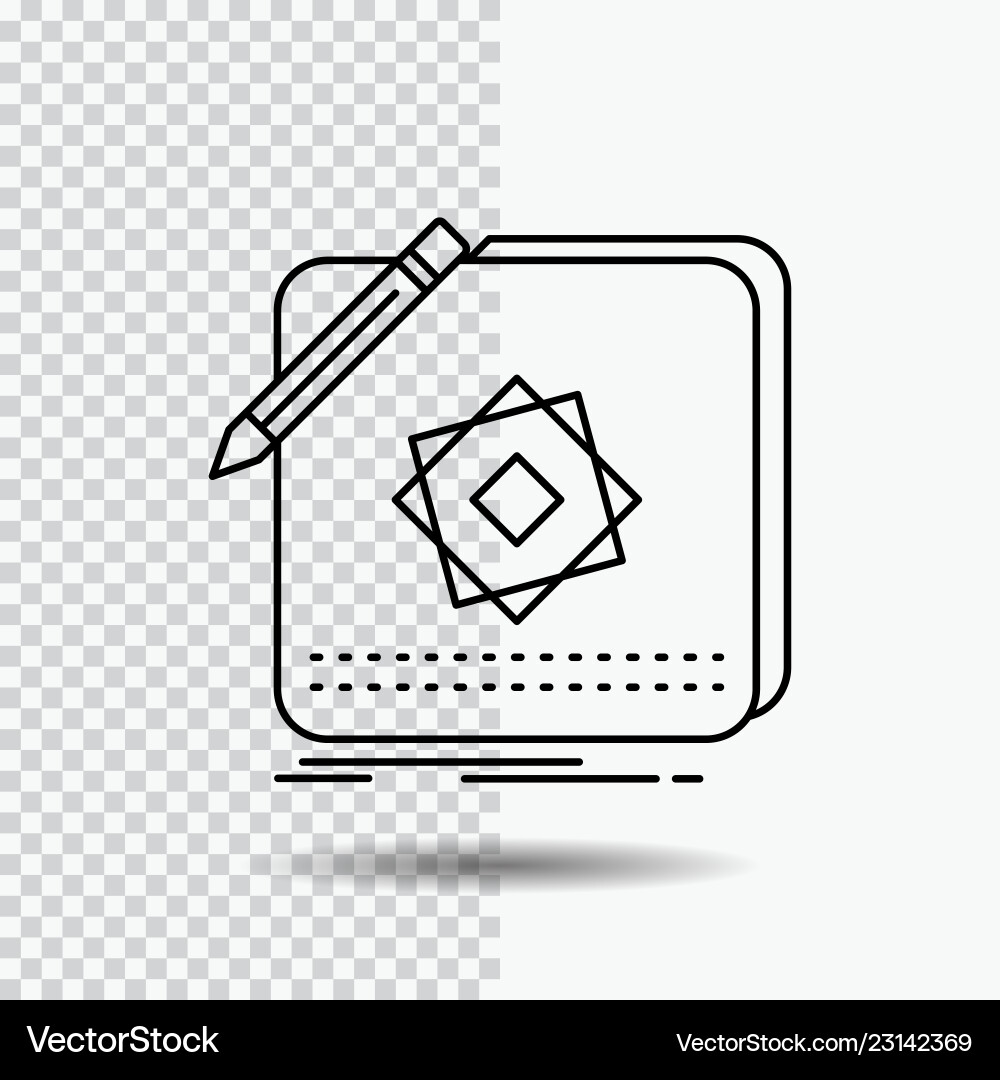 Design app logo application line icon Design app logo application line icon vector image