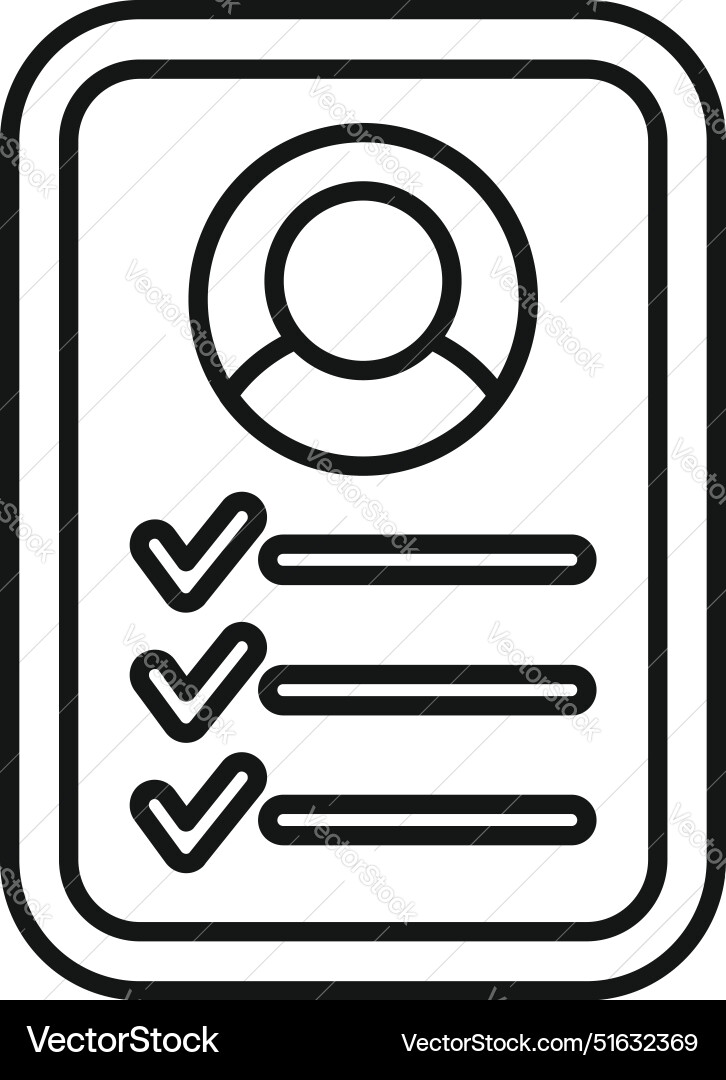 Digital id card showing verification with check Digital id card showing verification with check vector image