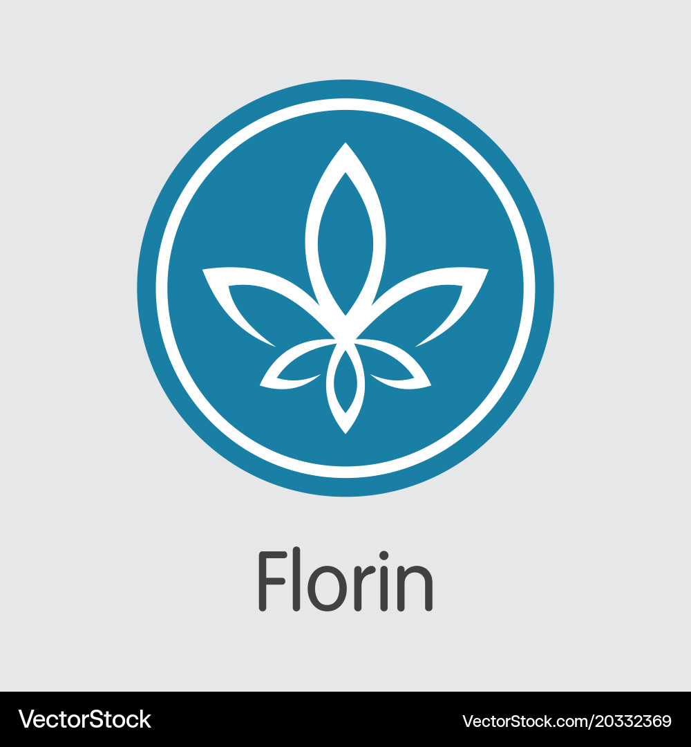 Florin cryptocurrency - sign icon – Royalty-Free Vector | VectorStock
