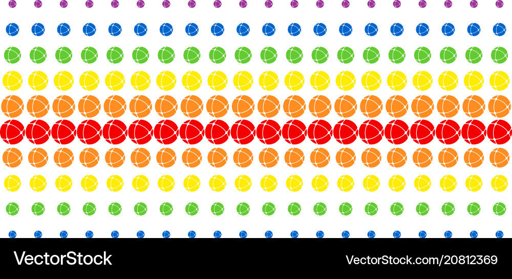 Internet shape halftone spectral array vector image