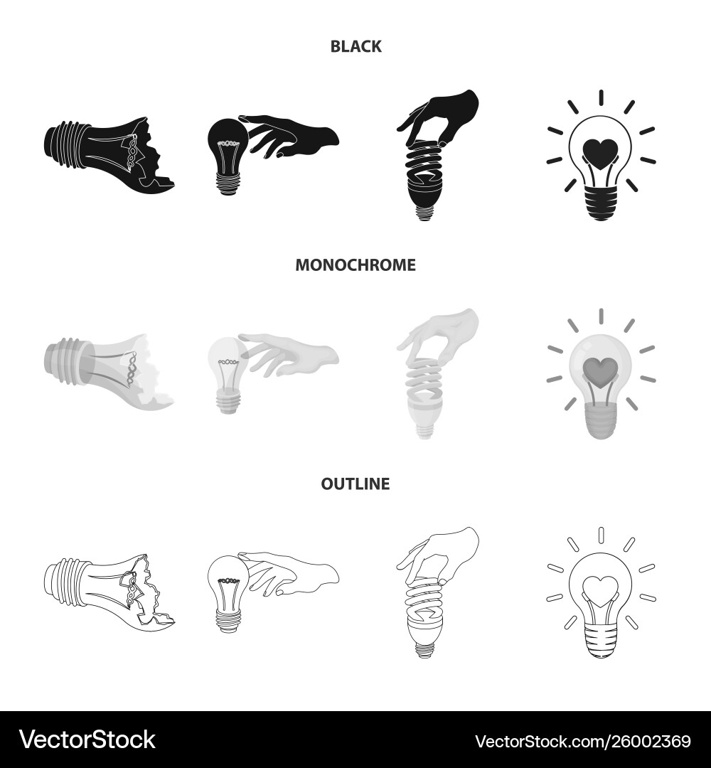 Isolated object lightbulb and ecolam symbol Vector Image