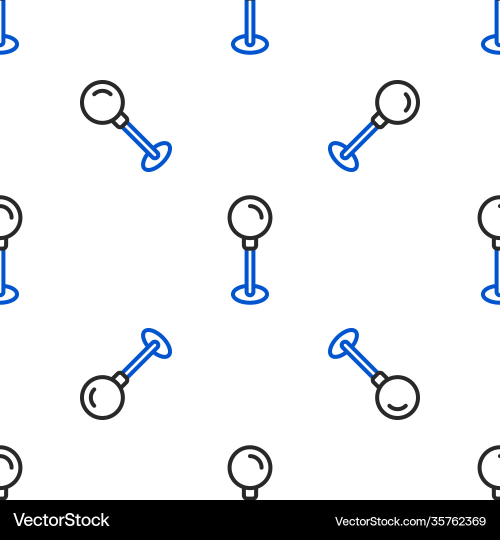Line push pin icon isolated seamless pattern Line push pin icon isolated seamless pattern vector image
