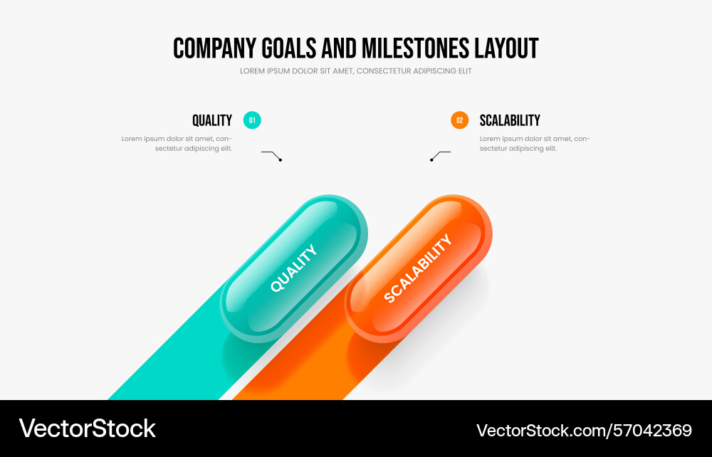 Sales proposal slide layout visual profile two vector image