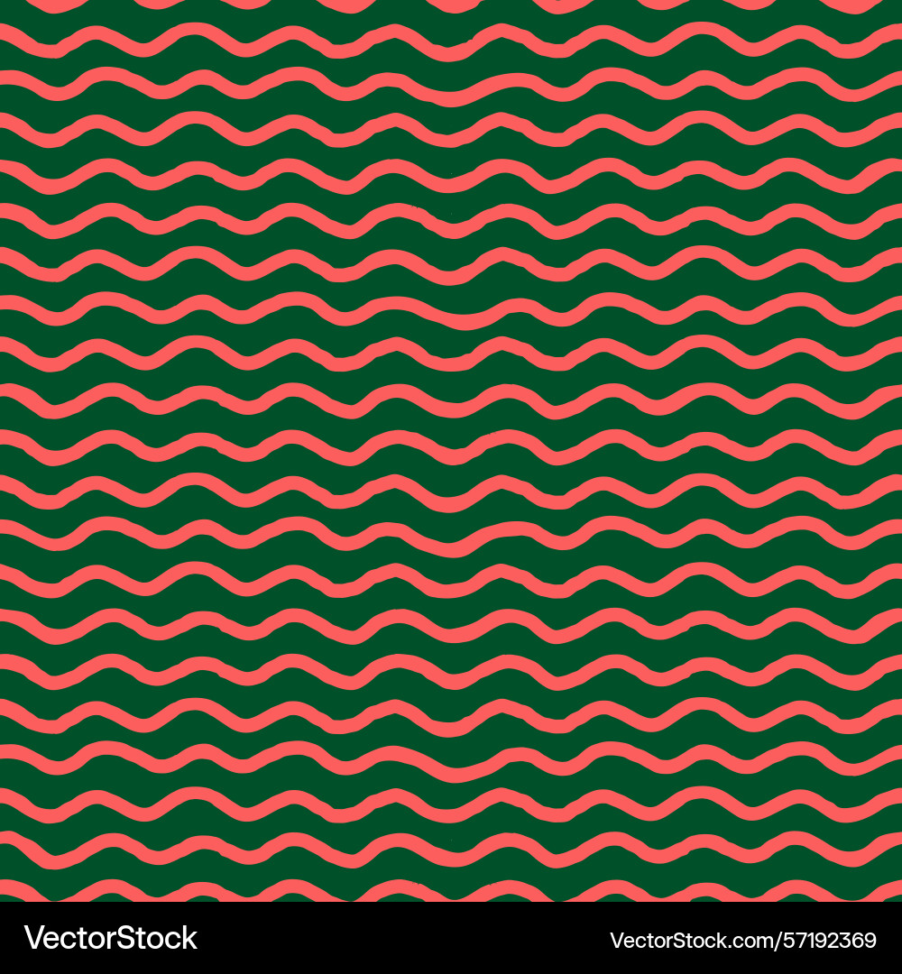 Seamless pattern with red wavy lines on a dark Seamless pattern with red wavy lines on a dark vector image