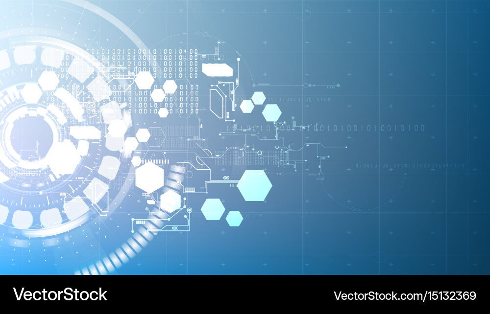 Technological abstract digital element circuit Vector Image