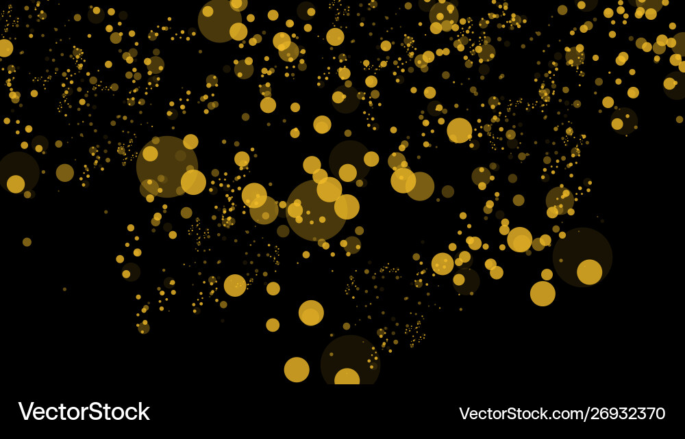 Bokeh effect isolated on black background dark vector image