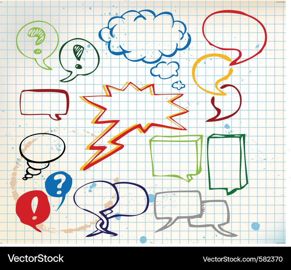 Cartoon Speech Bubbles vector image