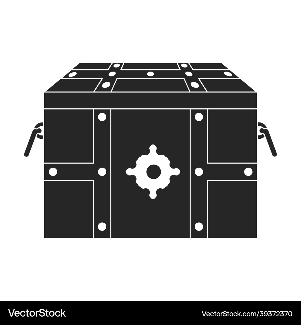 Chest iconblack icon isolated Chest iconblack icon isolated vector image