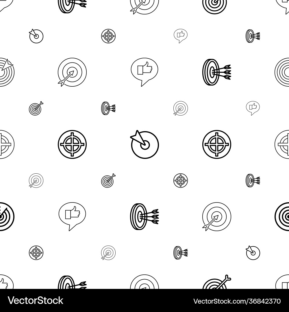Dartboard icons pattern seamless white background vector image