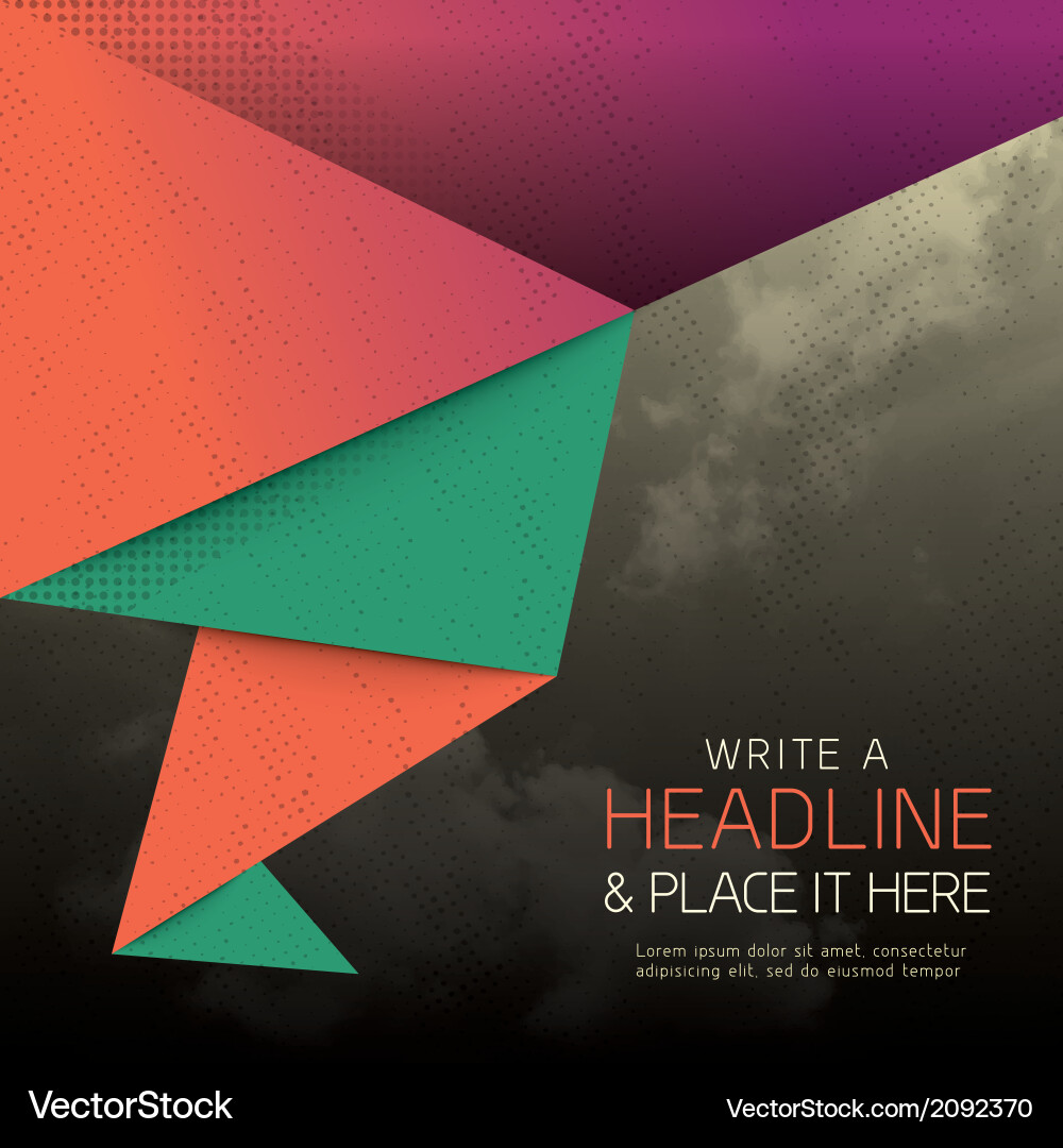 Geometric Shape Overlap Background Vector Image