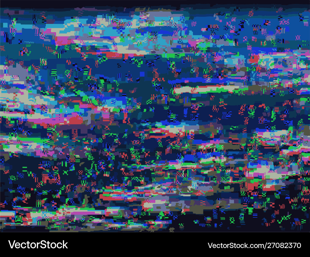 Glitched background random noise signal error Glitched background random noise signal error vector image