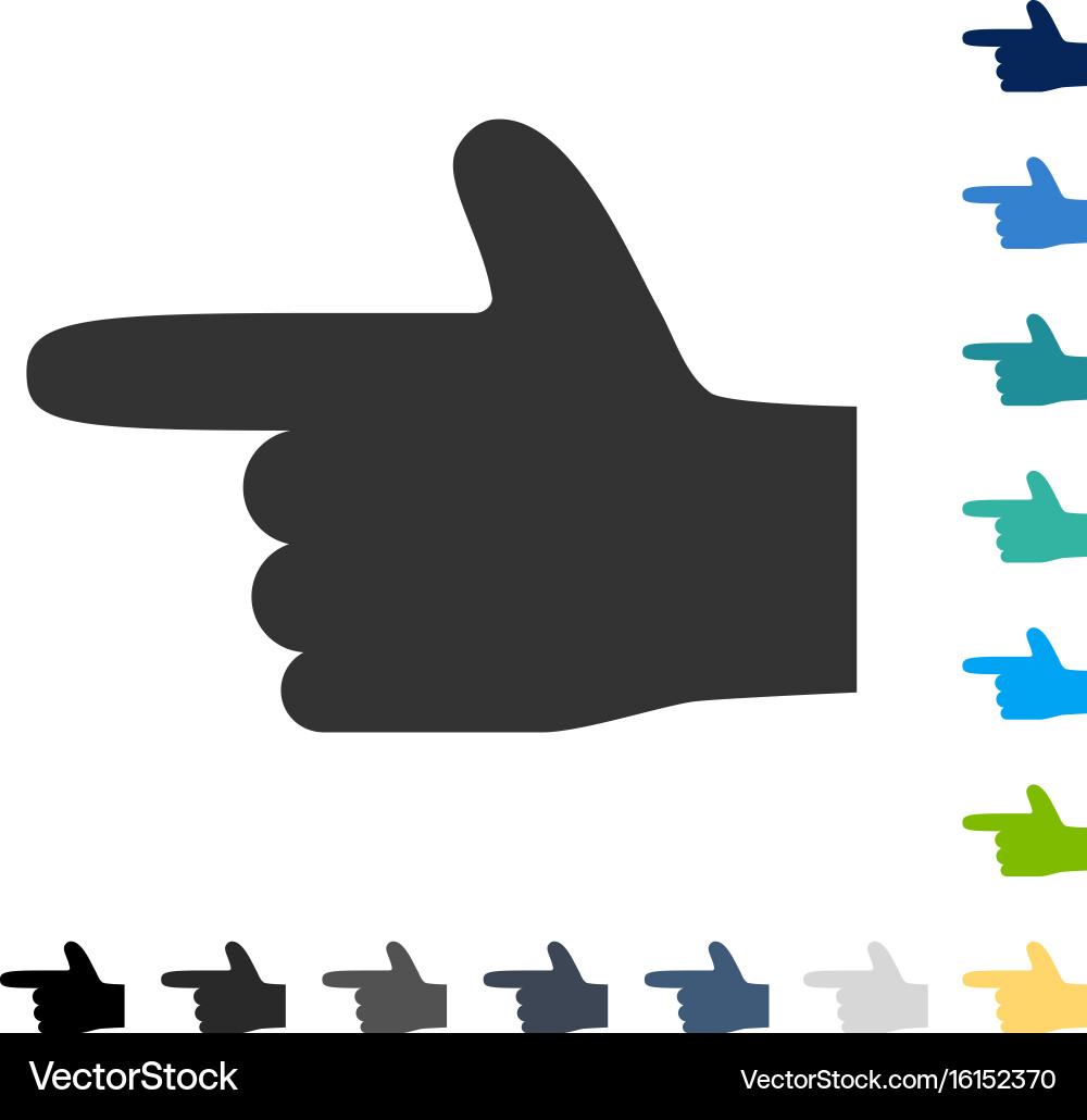 Hand pointer left icon vector image