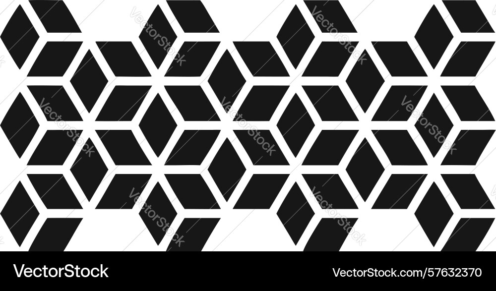 Interlocking hexagonal cubes pattern isometric vector image