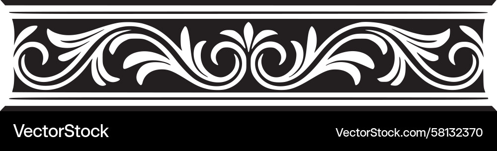 Intricate Scroll Border Vector Image