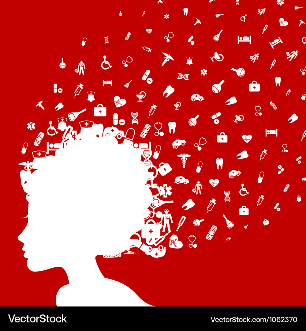 Medical Girl with Medicine Drops vector image