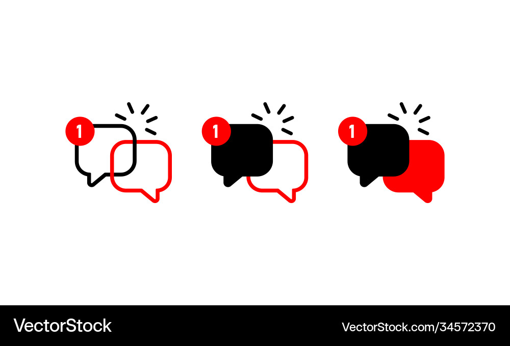 New message notification icon dialog symbol New message notification icon dialog symbol vector image