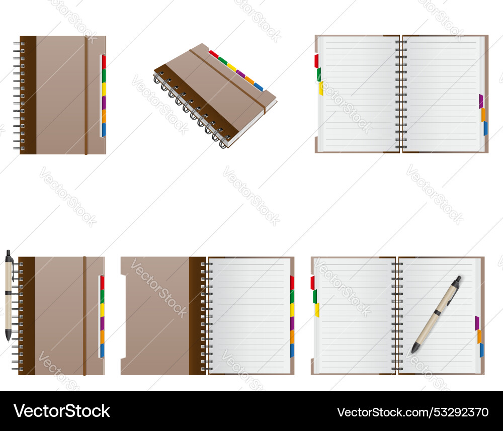 Notizbuch für Tagesnoten und Erinnerungen Notizblock Notizbuch für Tagesnoten und Erinnerungen Notizblock vektorbild