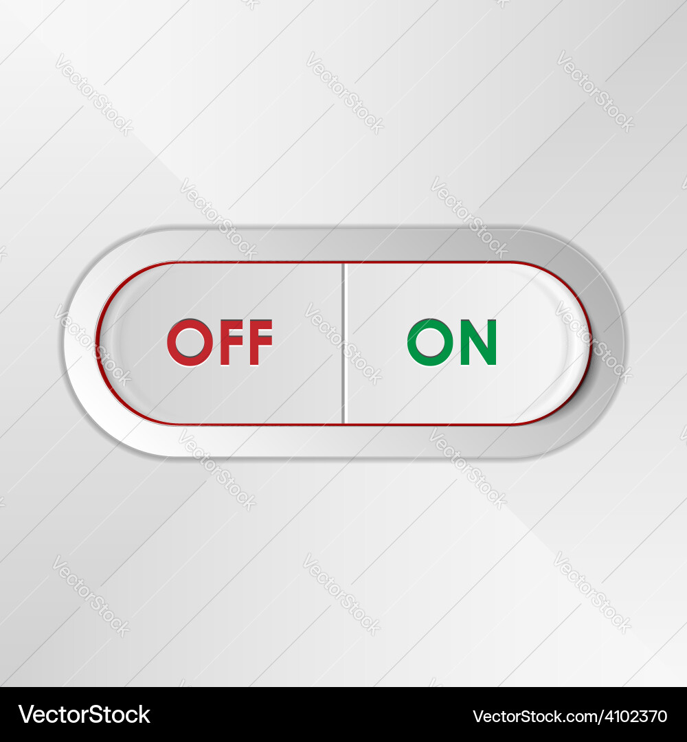 On off switch Royalty Free Vector Image - VectorStock