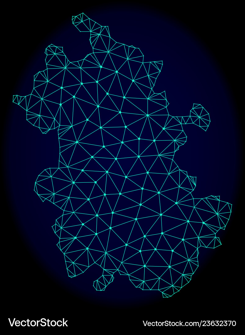 Polygonal network mesh abstract map Polygonal network mesh abstract map Vector Image