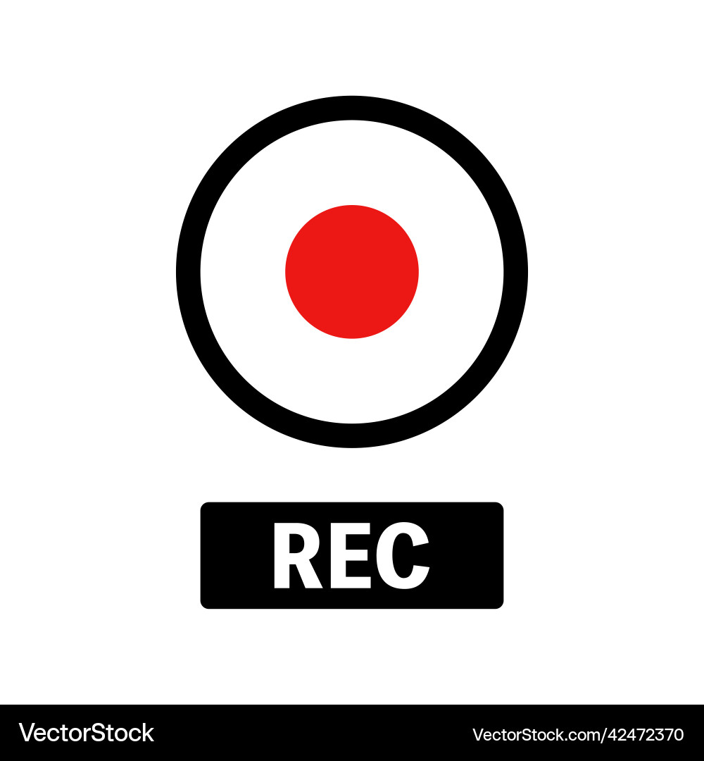 Recording Button Icon Vector Image