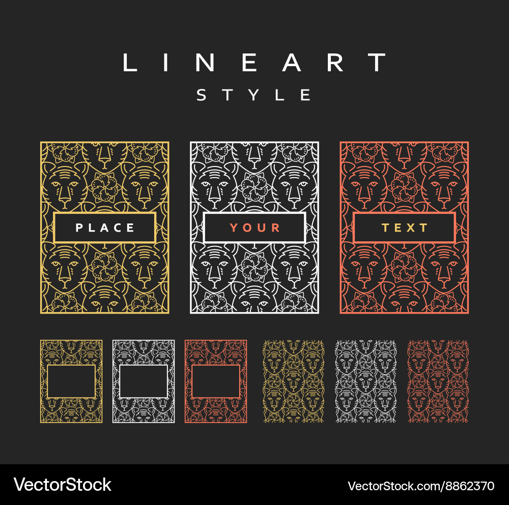 Set of design elements labels and frames Vector Image