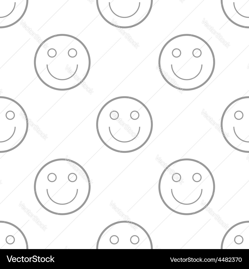 Smiling seamless pattern vector image