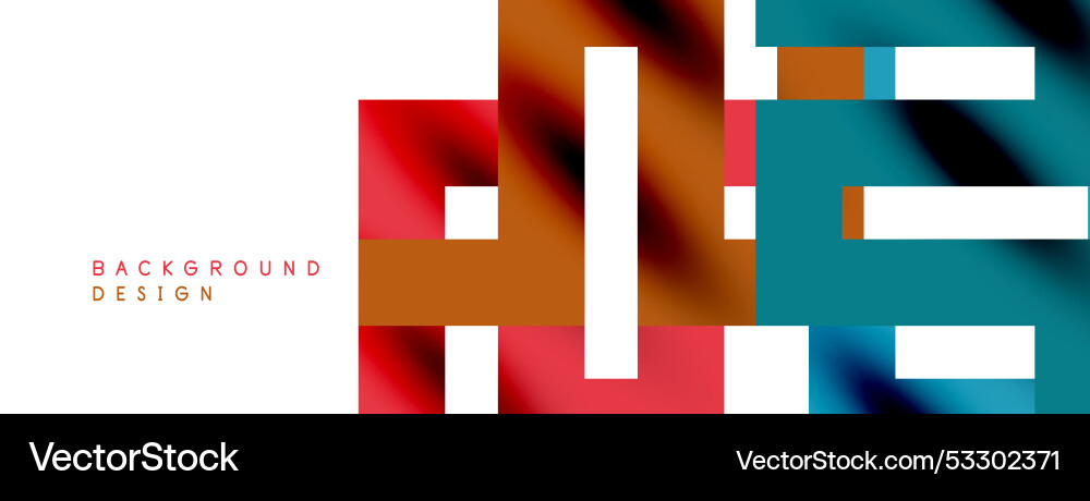 Colorful squares lines minimal abstract Vector Image