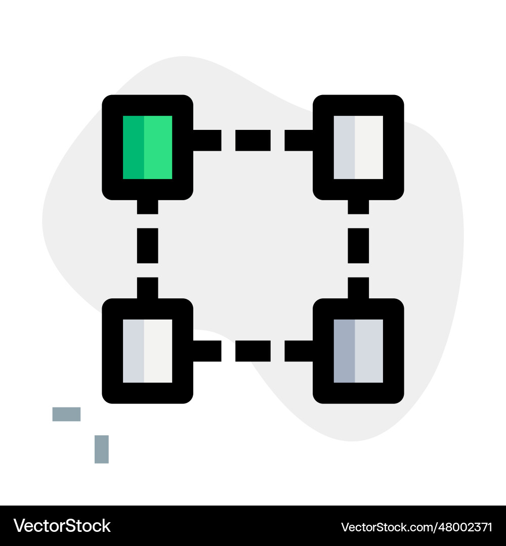 Data set shared among various systems vector image